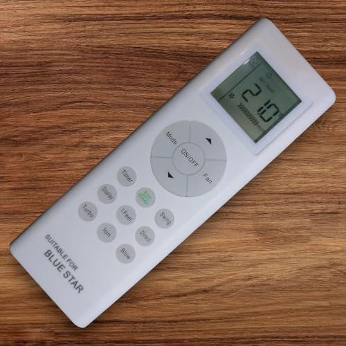 Image of AMAZOR Ac Remote- Model -201 Compatible with Blue Star Ac Remote Original | Suitable for 1 | 1.2 | 1.3 | 1.5 | 1.8 | 2 | 2.2 | 2.5 | 3 Ton Split and Window Air Conditioner | Match & Buy