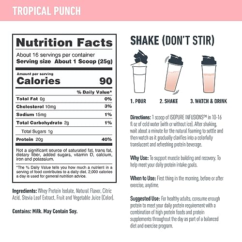 Isopure 1094342 Protein Powder, Clear Whey Isolate Protein thumb #2