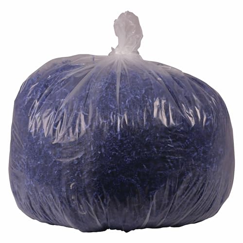 Image of Boardwalk Recycled Low-Density Polyethylene Can Liners, 33 Gallon Garbage Bags, 1.1 mil, 33 inch x 39 inch, Clear, 10 Bags /Roll, 10 Rolls /Carton