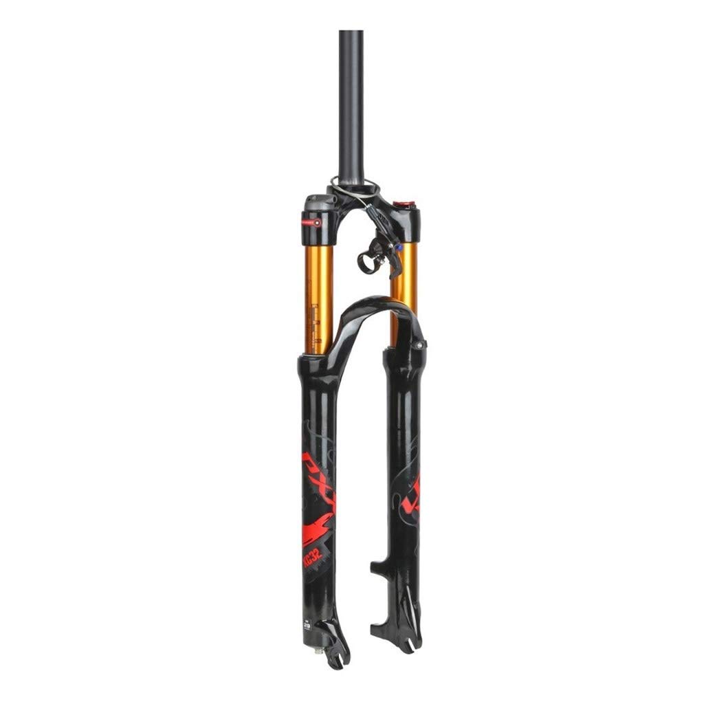 WIQUYBML Mountain Bike Air Suspension Fork 26" 27.5" 29", Bicycle MTB Alloy Front Forks Remote Lockout Travel: 100mm