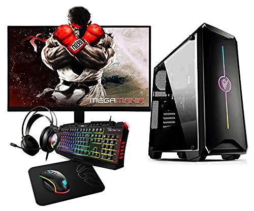 Megamania-PC-Gaming-AMD-Ryzen-5-4600G-Ordenador-de-sobremesa-42GHz-Turbo-Six-Core-16GB-DDR4-SSD-1TB-Grafica-AMD-Radeon-Vega-11-Monitor-24-LED-FullHD-75Hz-Kit-Gaming