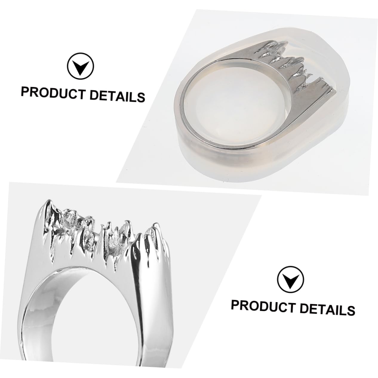 STOBOK 3sets Stampo Silicone Per Creazione Di Gioielli Mold Per Anelli Argento e Utensili Fai Te Per Artigianato Gioielli e Pulire