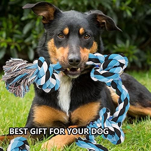 Dog Rope Toys Large, XXL 36inch Rope Toys for Strong Large Dogs, Durable Dog Chew Toy 5 Knots Rope for Aggressive Chewers of War, Interactive Rope Chew Toys for Medium Large Dog Breeds Teeth Cleaning