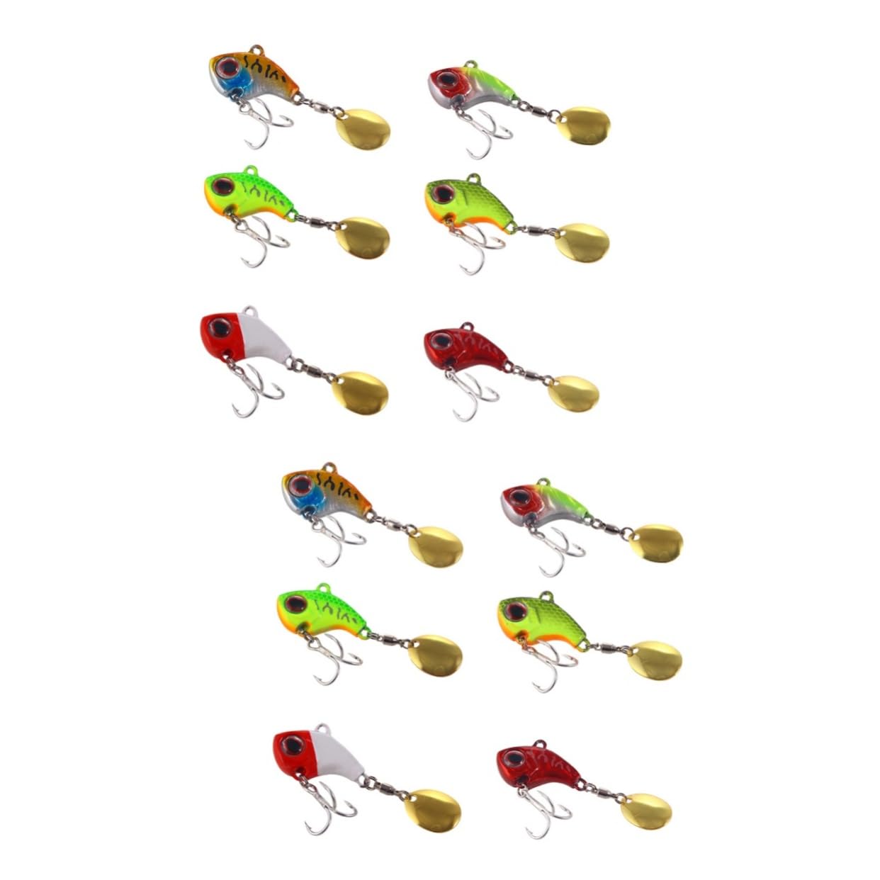 2 Set Da 16 G Per La Pesca in Acqua Dolce Esche Realistiche Con Design A Pelle Di Tigre E Per Pescatori Di Spigole 6 Pezzi*2