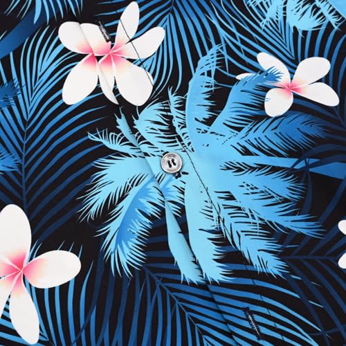 Image of Hawaiian Shirt for Men Tropical Shirts Summer Beach Button Down Short Sleeve Luau Aloha Floral Cruise Vacation Outfit 2026