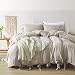GiveUWant Butterfly Bow tie Duvet Cover Set Queen(90x90 Inch), 3 Pieces Khaki Ultra Soft Washed Cotton Bowknot Duvet Cover Set, Easy Care Bedding Set for Men, Women, Boys and Girls