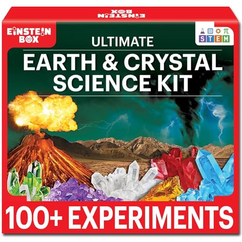 Einstein Box Ultimate Earth & Crystal Science Kit | Kids Science Experiment Kit for Ages 8-14 | STEM Projects | STEM Toys | Learning & Education Toys 
