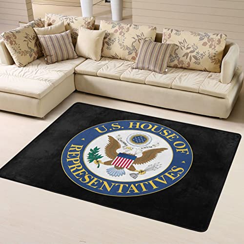 Seal of The United States House of Representatives Area Rug 4x6 Feet Rugs for Living Room Bedroom Soft Indoor Floor Rug Non-Slip Carpet