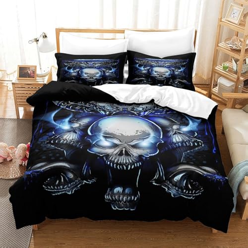 Parure de lit chat skateur avec housse de couette king 220x240 cm en microfibre