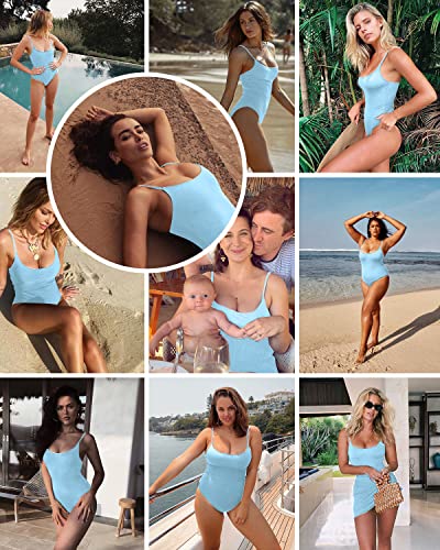 Image of Narecte Sexy One Piece Bathing Suit for Women Tummy Control High Cut One Piece Swimsuit Womens