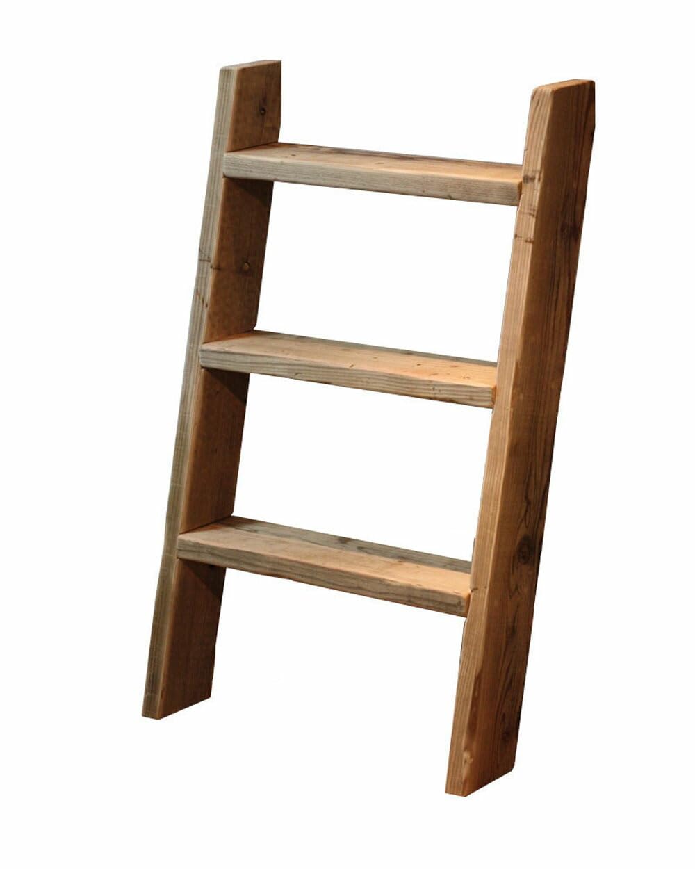 Amazon｜WOODPRO 古材 ラダーシェルフ 幅560mm×3段 無塗装 受注生産