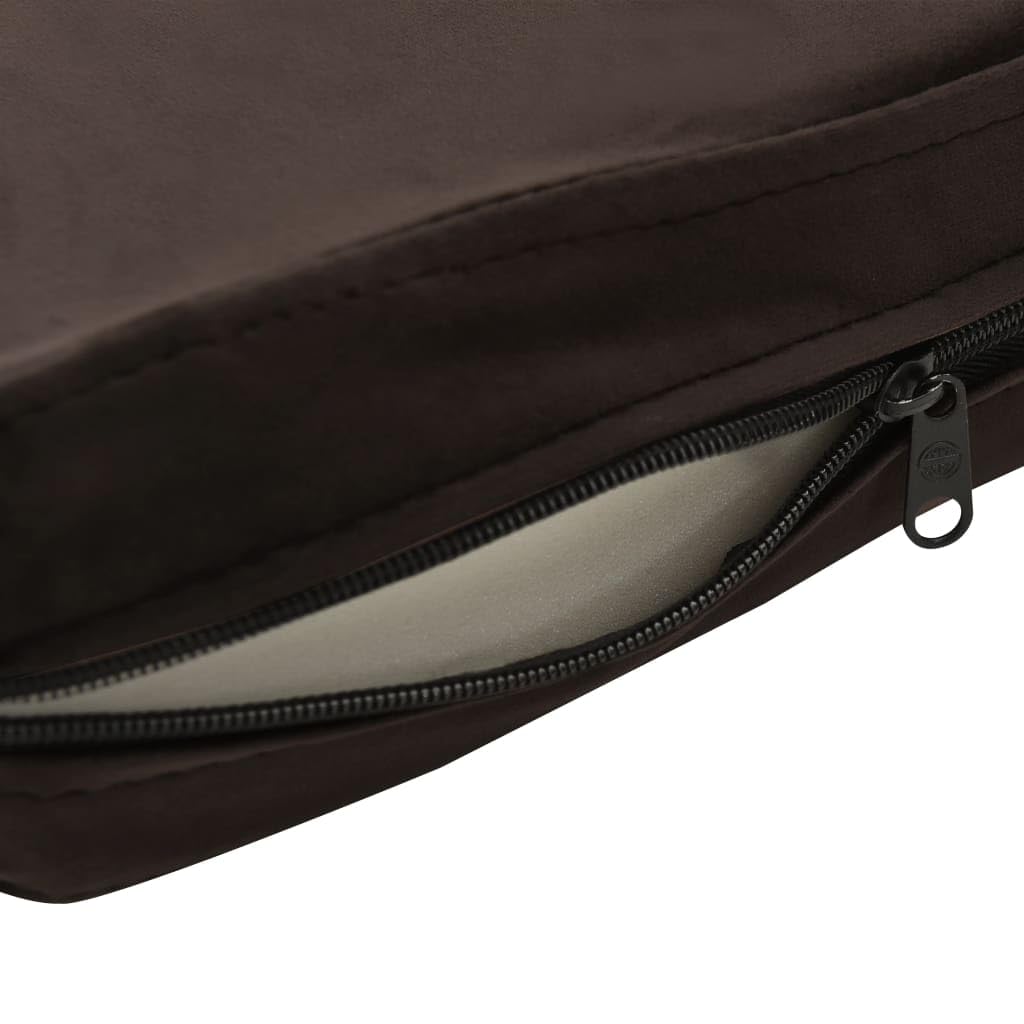 Mangloder Hundesofa braun 81x43x31 cm, Plüsch und Kunstleder, hundebett Kissen Korb körbchen Sofa für Katzen und kleine Hunde, waschbar, flauschig, rutschfest, Schaumstoff Liegeplatz