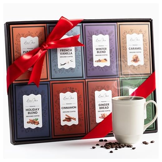 Holiday Eight-Flavor Ground Coffee Sampler Gift Set