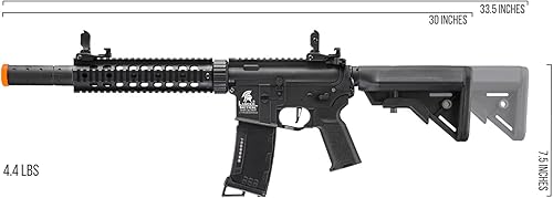 Miniatura 6 de Lancer Tactical Gen 3 Airsoft Rifle Nylon Polymer M4 SD- Programmable Electric FullSemi-Auto Airsoft AEG Rifle Installed High FPS with 0.20g BBS