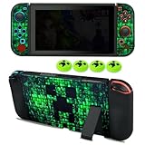 Protective Case for Nintendo Switch, Switch Case & Thumb Grips Caps Soft Dockable Cases for Nintendo Switch...