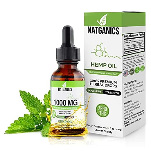 Organic Hemp Oil 1000mg - Ultra Premium Natural Hemp Oil for Humans - USA
