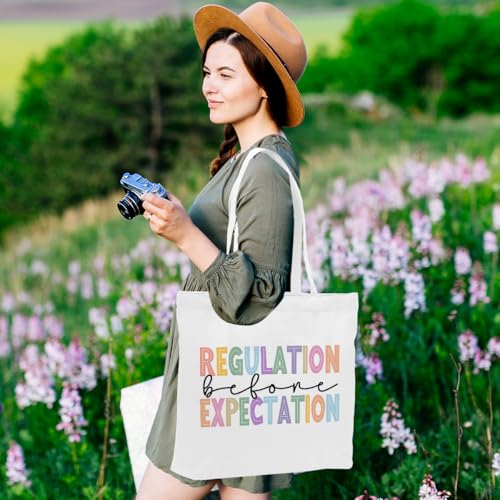 Funny Occupation Gifts Canvas Tote Bag Reusable Grocery Shopping Bags Gifts for Women Psychologist Teacher2
