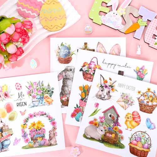 Jarthenaamcs J0156 Spring Easter Rub On Transfers 5.9 X 5.9 Inch thumb #3