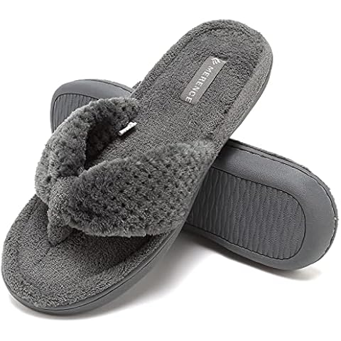 CIOR Women's Memory Foam Spa Thong Slippers Cover