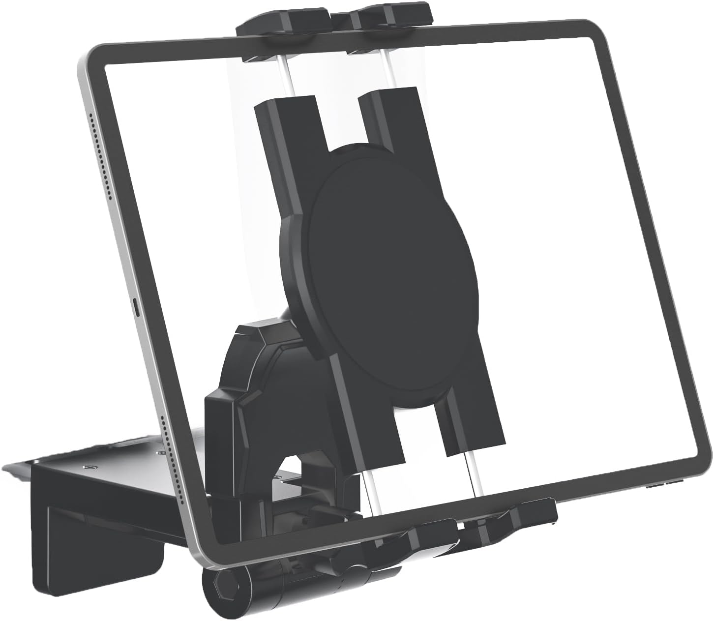 KDD Airplane Tablet Holder Mount, Adjustable Travel Essentials iPad Phone Stand with 360 Degree Rotation, Portable Tesla Model 3/Y Car Headrest Mount Compatible with iPad, Phone, Switch