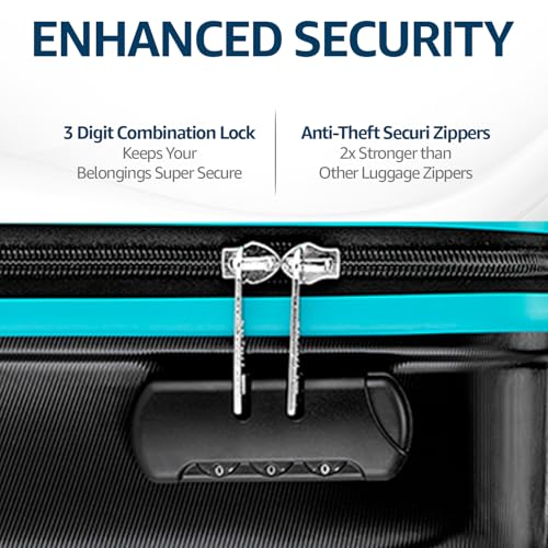 Image of Safari Citymiles 8 Wheels 59 Cm Cabin Size Trolley Bag Hard Case Polycarbonate 360 Degree Wheeling Carry on Luggage, Antitheft Zipper, Travel Bag, Suitcase for Travel, Trolley Bags for Travel, Black