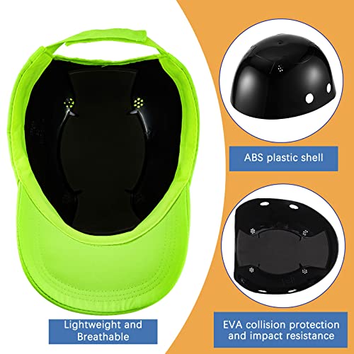 3 Pcs Bump Cap Baseball Hat Style Hard Hat Helmet Safety Cap Breathable Lightweight Safety Hat For Men Women, Comfortable Head Protection Cap, 3 Colors #TOP5
