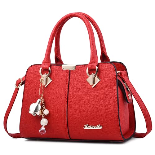 DIRRONA Borsa A Mano Donna Con Ciondolo Elegante In Pelle