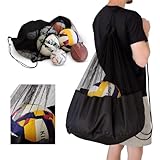 Saco Rede Porta Bolas Gigante 80cm - Bolsa Esportiva Nylon 600 Reforçada para 10 Bolas Futebol Vôlei Basquete (Tela Respirável)