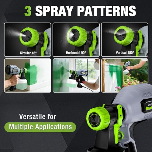 WORKPRO Paint Sprayer, 600W HVLP Spray Paint Gun with 4 Nozzles - image 4