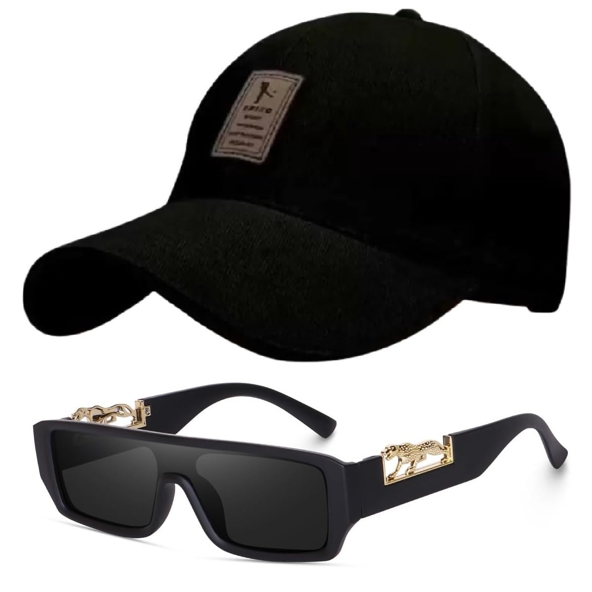 CAPITEUM [520 Black Sunglasses for Men & Women with ediko baseball cap Sports Adjustable Buckle Free size-picture-37