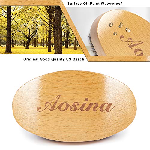 Aosina ABS-BB21 Wave Brush Medium Boar Bristles Hair Brush-Designed For Thin And Normal Hair-Mens Curved Military Wave And Beard Brush-Great thumb #4