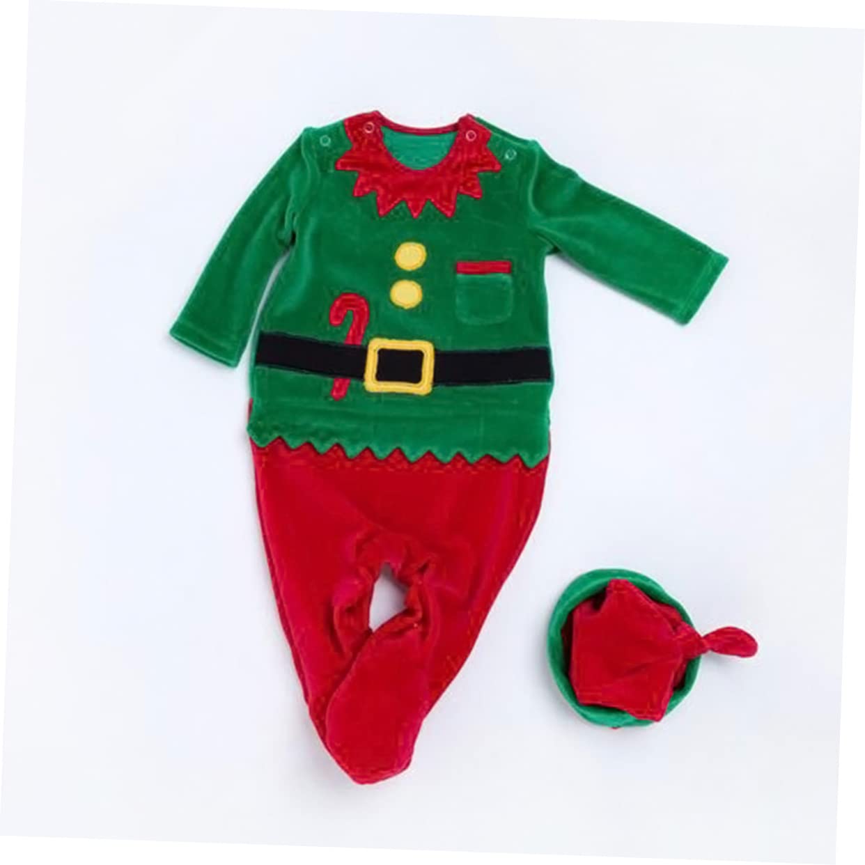 LIFKOME 2 Piezas Bebé Navidad Traje De Santa Traje De Niños Mono Verde Monos De Bebés Varones Suéter De Niño Suéteres De Ropa De Recién Nacido Verde Mono De Niño