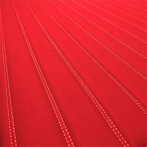 Image of FH Group F16500RED-32 Deluxe Heavy Duty Faux Leather Flat Stripe Multi-Purpose Red Automotive Cargo Liner fits most Cars, SUVs, and Trucks, 32 inches