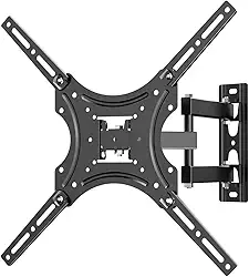 Suporte de TV Articulado Duplo 26 a 55 Polegadas Ajuste Livre Rotação 360° e Ajuste Horizontal 180° Suporta até 20kg Revestimento Anti-Ferrugem e Alta Resistência