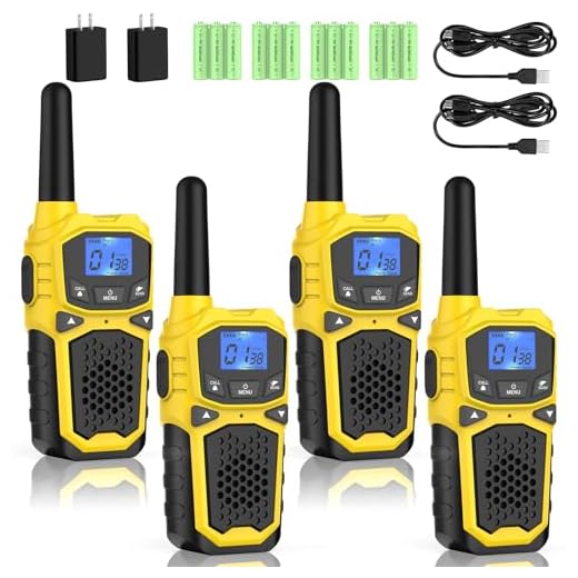 Walkie Talkies for Adults Rechargeable,Long Range Two Way Radios 22 Channels VOX NOAA Weather Alert Family Walkie-Talkie for Outdoor Adventures, Camping, Hiking, Hunting