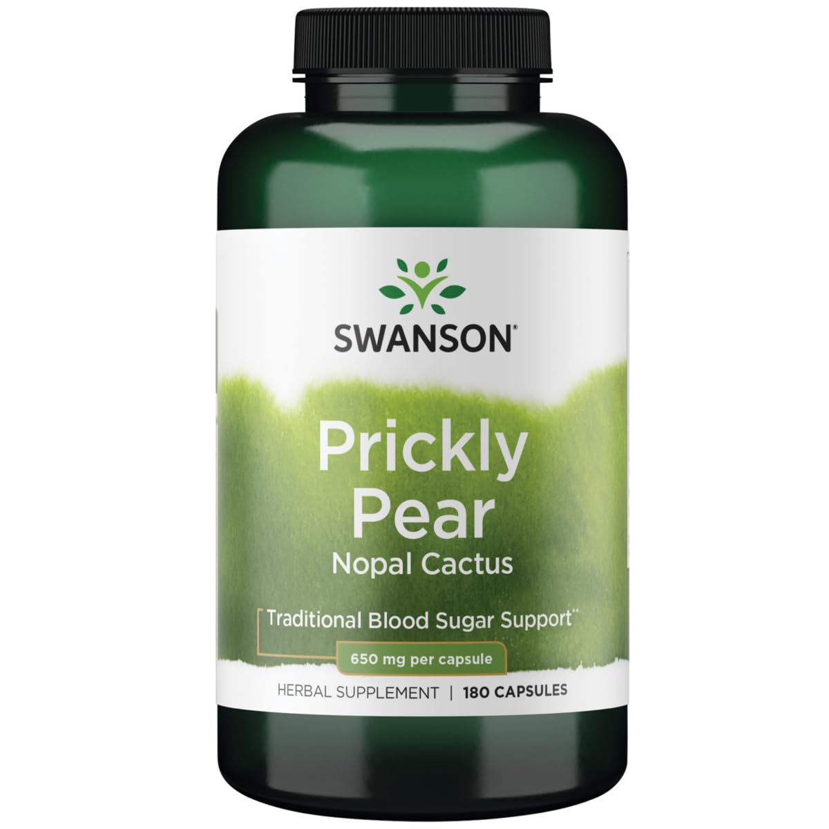 Swanson Premium Brand Prickly Pear Cactus Opuntia 650 Milligrams 180 Capsules