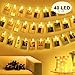 Produktbild Amteker 40 Led Foto Clip Lichterketten für Zimmer - Lichterkette Bilder Lichterkette Foto, Lichterkette zum Bilder Aufhängen, lichterkette mit Klammern für Fotos, Innen, Haus, Hochzeit, Schlafzimmer