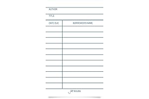 Jot & Mark Library Due Date Note Cards - Library Checkout Catalog Cards (100 Cards)