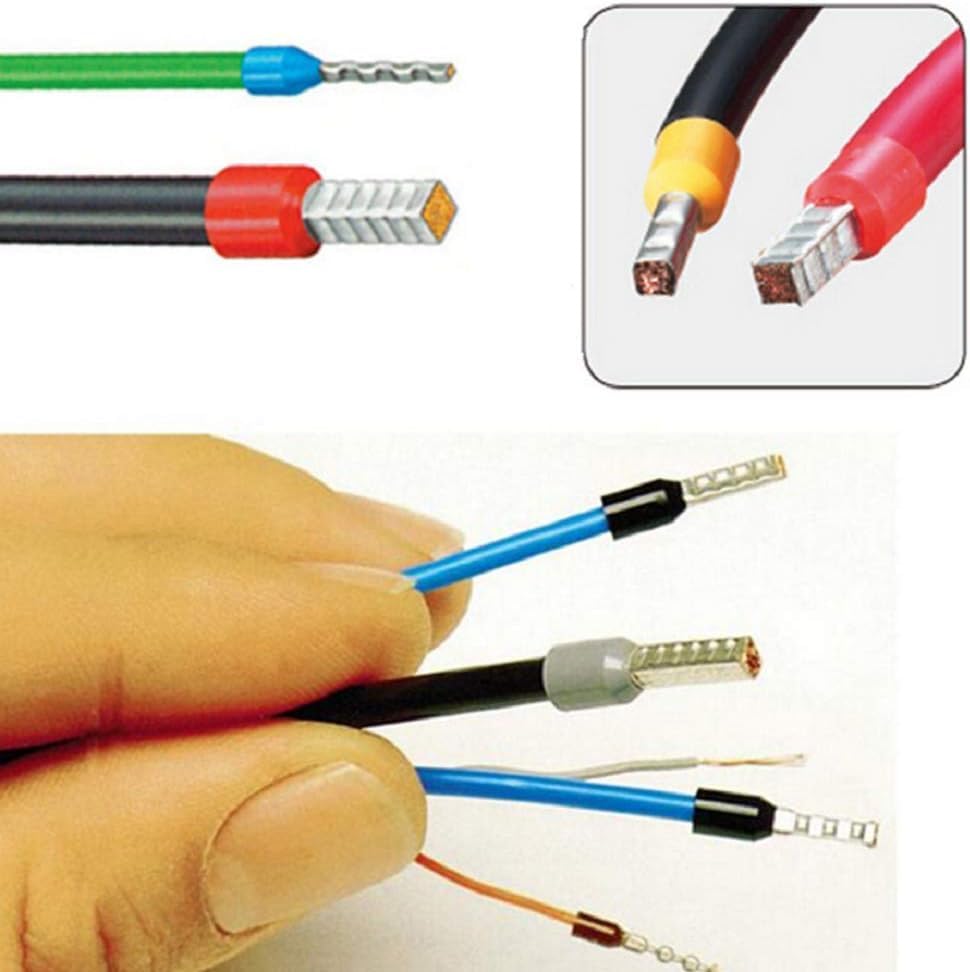 Image of 1800pcs Assortment Ferrule Wire Copper Crimp Connector, Electronic Wire Ferrules Kit, Universal Wiring Cable Connector, Insulated Cord Pin End Terminal, 0.25-10 mm (1800 Pcs Ferrule)
