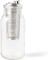 Vista 5 de Jarware tapa para infusor de café de infusión fría y té para tarros de albañil de boca ancha, negro