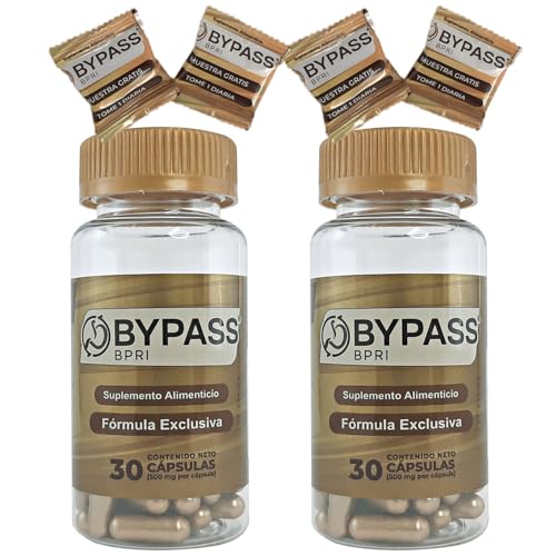 Pack 2 Pzas Bypass capsulas, Incluye 4 Muestras │Capsulas Keto - Café Verde│Ingredientes Naturales