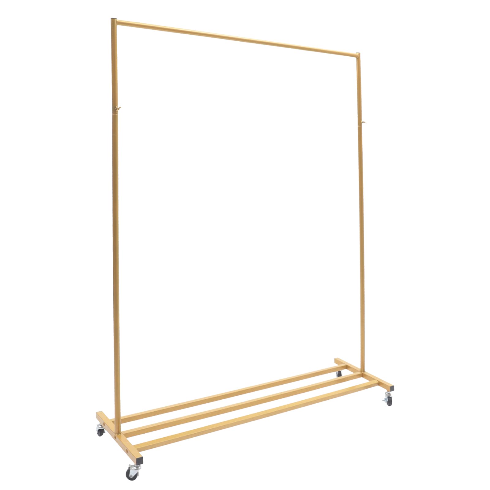 Porte-manteau amovible peu encombrant charge 5 kg avec étagère basse dorée