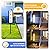T-SUNUS Double Sided Solar Address Sign, Lighted House Numbers for Outside Address Plaques Driveway Marker Street Sign for Home Yard Street