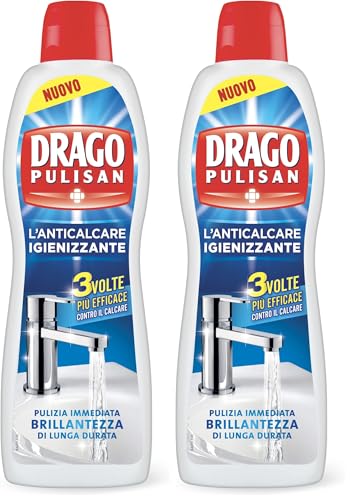 DRAGO Pulisan, Detersivo Anticalcare, Igienizzante Ambienti, Dona Brillantezza a Superfici, Pavimenti e Stoviglie, Detergente Casa a Base di Acido Fosforico, Prodotti Pulizia Casa, 500 ml