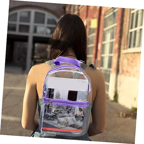 BESPORTBLE Transparent PVC Backpack Durable Clear Shoulder Bag for Stadium Shopping and Daily Use Stylish Design for Adults3