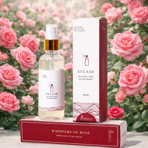 Image of Alcohol-Free Rose Attar Spray - Natural Long-Lasting Fragrance for All-Day Freshness & Floral Aroma.