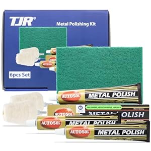 TJR Polierset 3-teiliges Metallpolitur Set