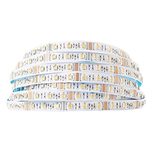 Tira de luces LED RGB WW CW 5 m DC12V IP65 impermeable miniatura 1