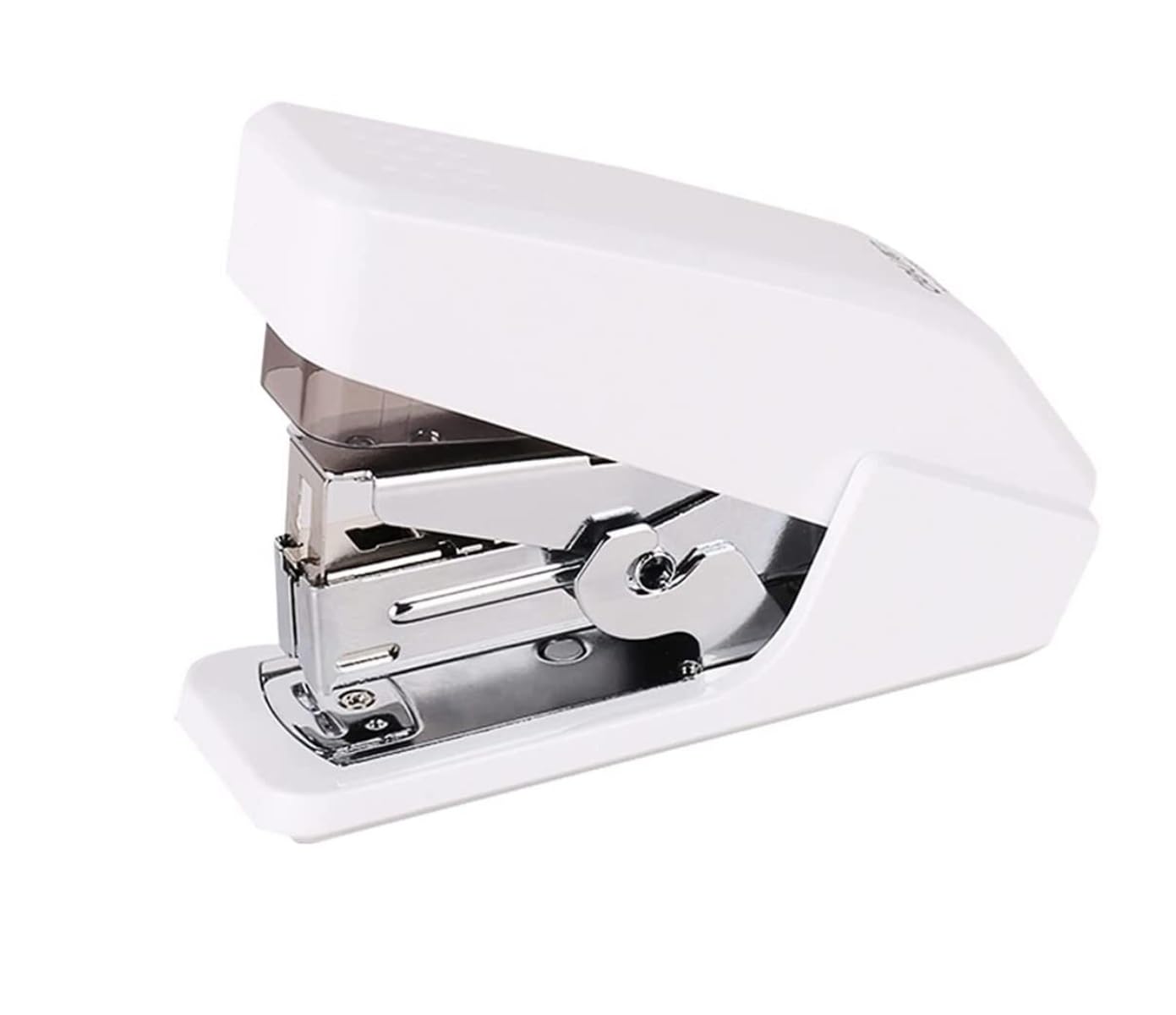 Tacker Heftgerät Federbetriebener Manueller Hefter, Kleiner Anti-Stau-Büroverwaltungs-Desktop-Studentenhefter, Dekorativer Hefter Tacker für Schreibtisch(White)