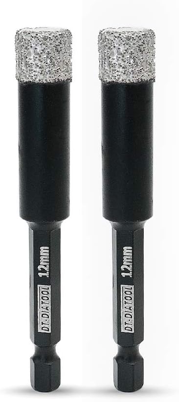 14mm Dry Diamond Drill Bits for Tile Porcelian Marble Granite Brick with 1/4-Inch Hex Shank Pack of 5 by DT-DIATOOL